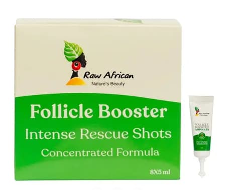 Raw African Follicle Booster 8 Ampoules (Intense Rescue Shots)
